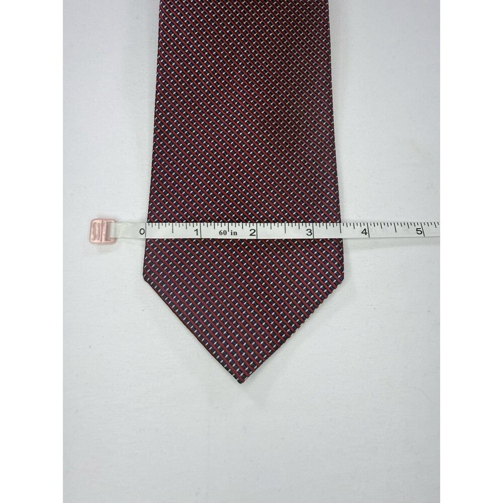 Brooks Brothers 346 Silk Geometric Woven Tie Red Blue White Mens One Size - Picture 6 of 6